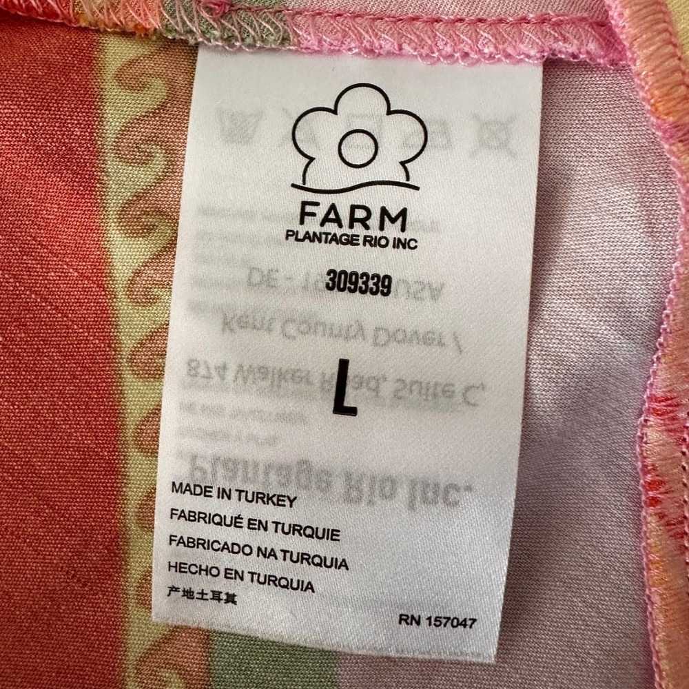 Farm Rio NWT SZ LGE Beach‎ Toucans Scarf Lenzing Ecovero viscose mini dress - Picture 12 of 16